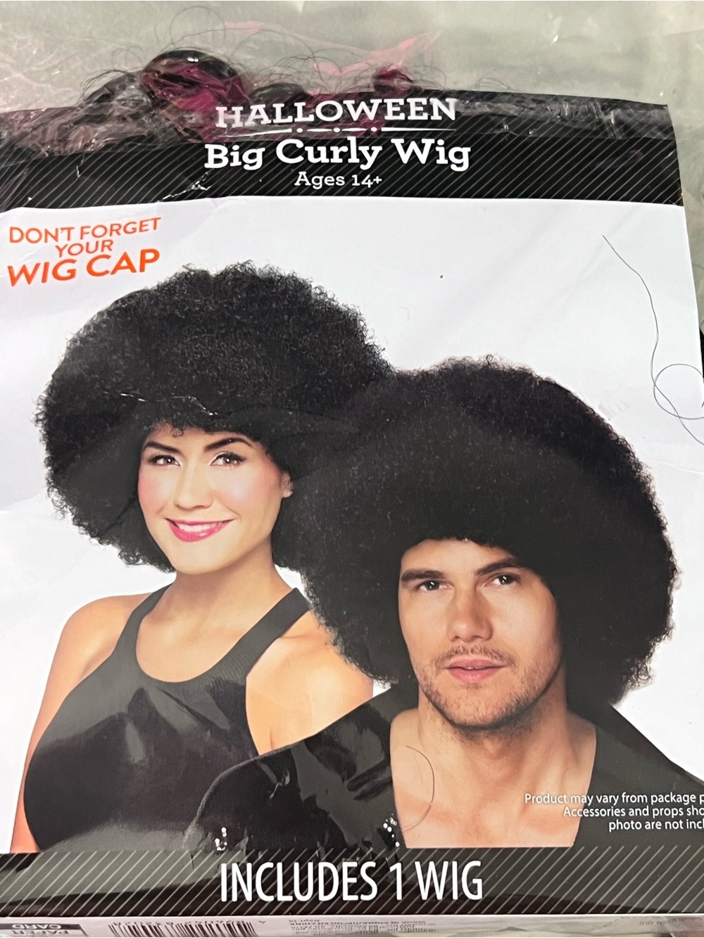 Big Curly Afro Wig for Women & Men - Black